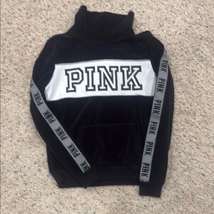 PINK Black and White Pullover